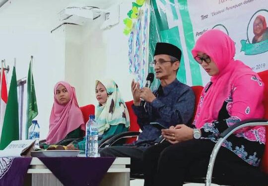 Seminar Keperempuanan di Hari Sumpah Pemuda bersama Buya Husein, Mba Zahra dan FK-3 di Auditorium SBSN Institut Agama Islam Negeri (IAIN) Syekh Nurjati, Senin, 28 Oktober 2019.